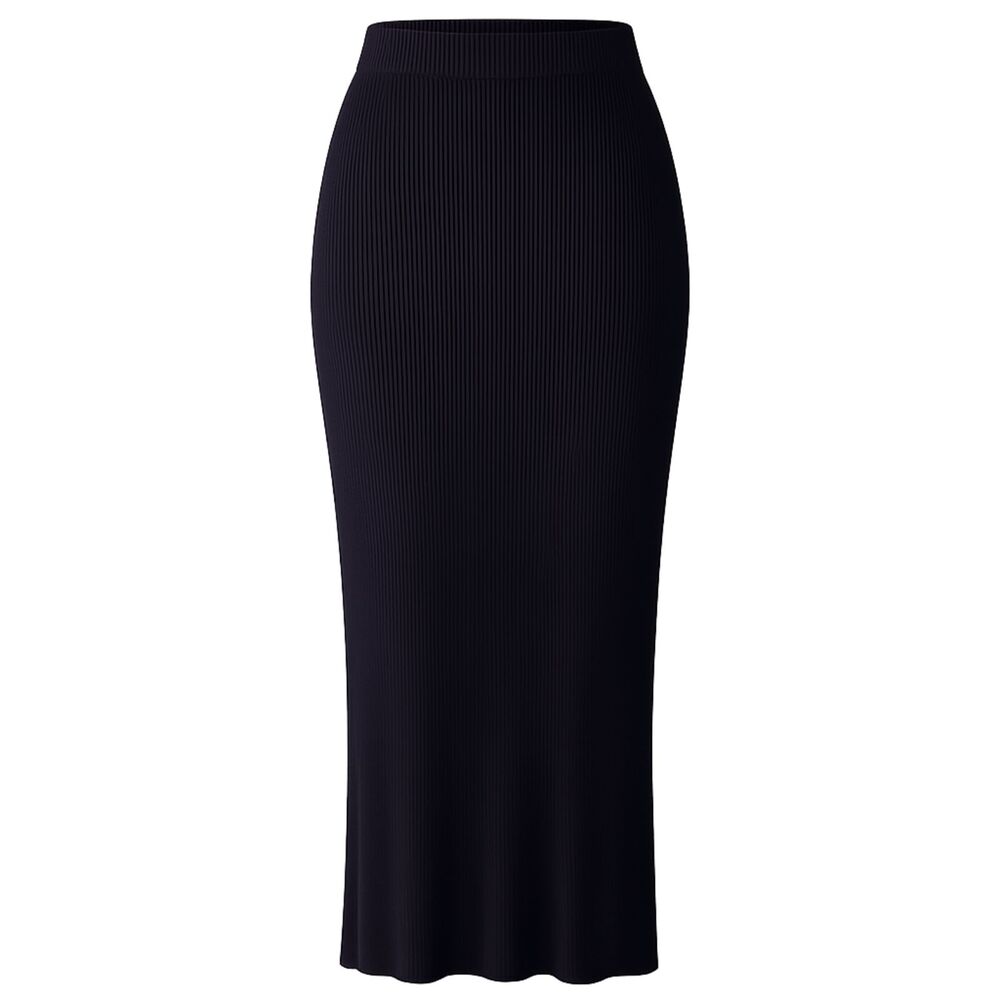 SINCERELY JULES RIBBED CASUAL CLASSIC EVERYDAY WEAR CAREER CASUAL MIDI SKIRT